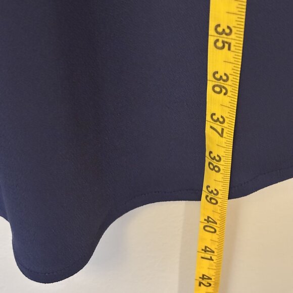 Chicos Navy Lace-Up Long Sleeve Tunic Dress Size Chicos 2 = Large - Picture 7 of 11